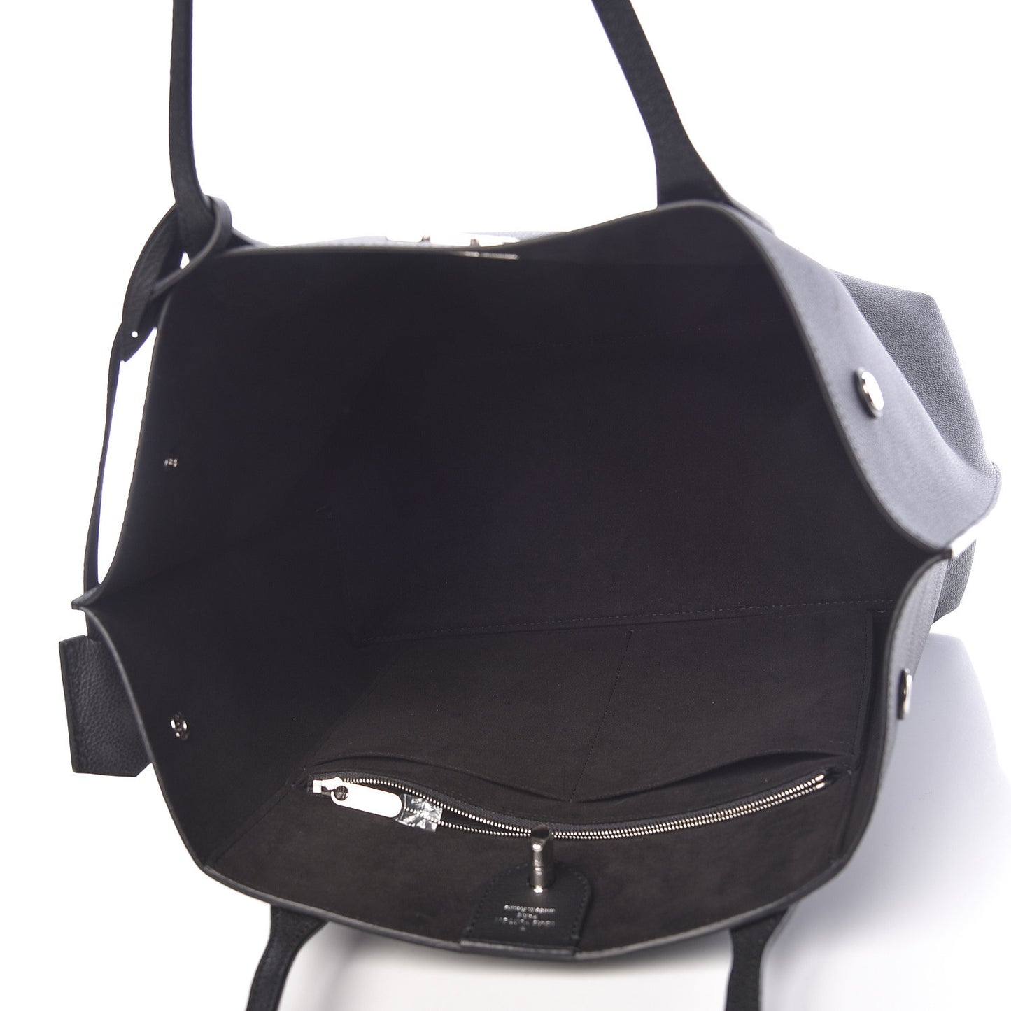 Calfskin Lockme Go Tote Black