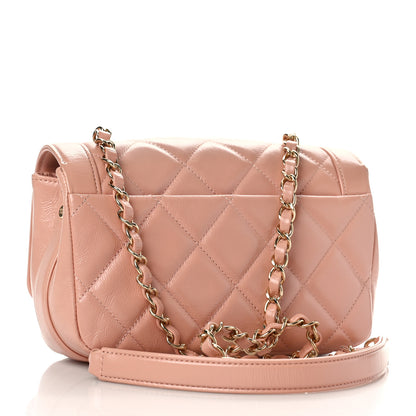 Chanel Crumpled Glazed Lambskin Quilted Mini Hold The Line Flap Light Pink 3 of 9
