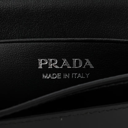 Prada Spazzolato Chain Card Holder Wallet Black 6 of 10