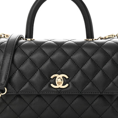 Chanel Caviar Quilted Mini Coco Handle Flap Black 8 of 13