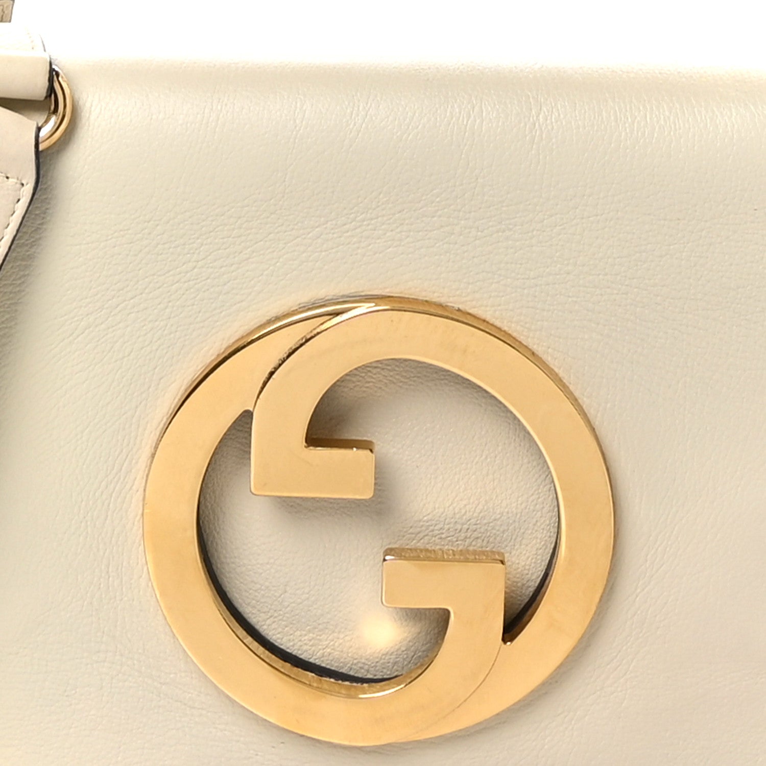 Gucci Roxy Calfskin Blondie Chain Shoulder Flap Bag Mystic White 8 of 10