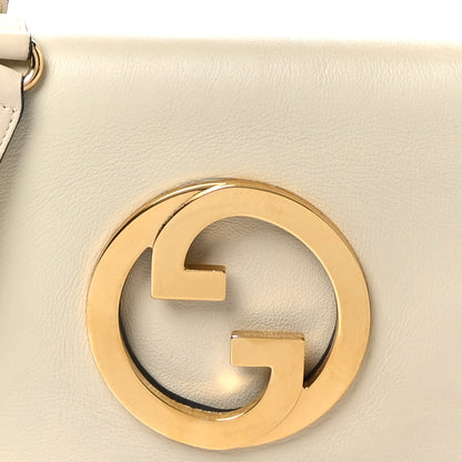 Gucci Roxy Calfskin Blondie Chain Shoulder Flap Bag Mystic White 8 of 10