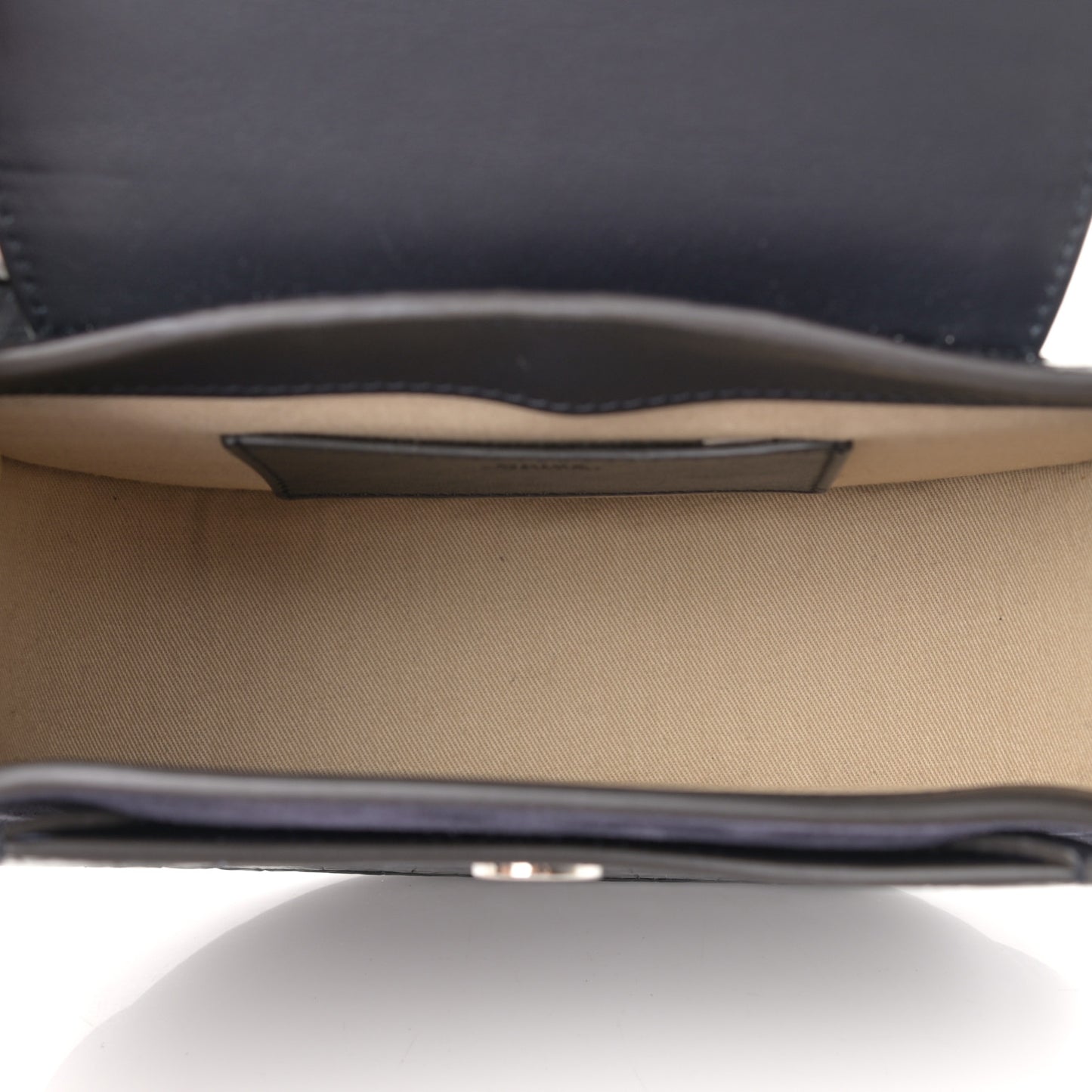 Calfskin Crocodile Embossed Small Tess Bag Full Blue