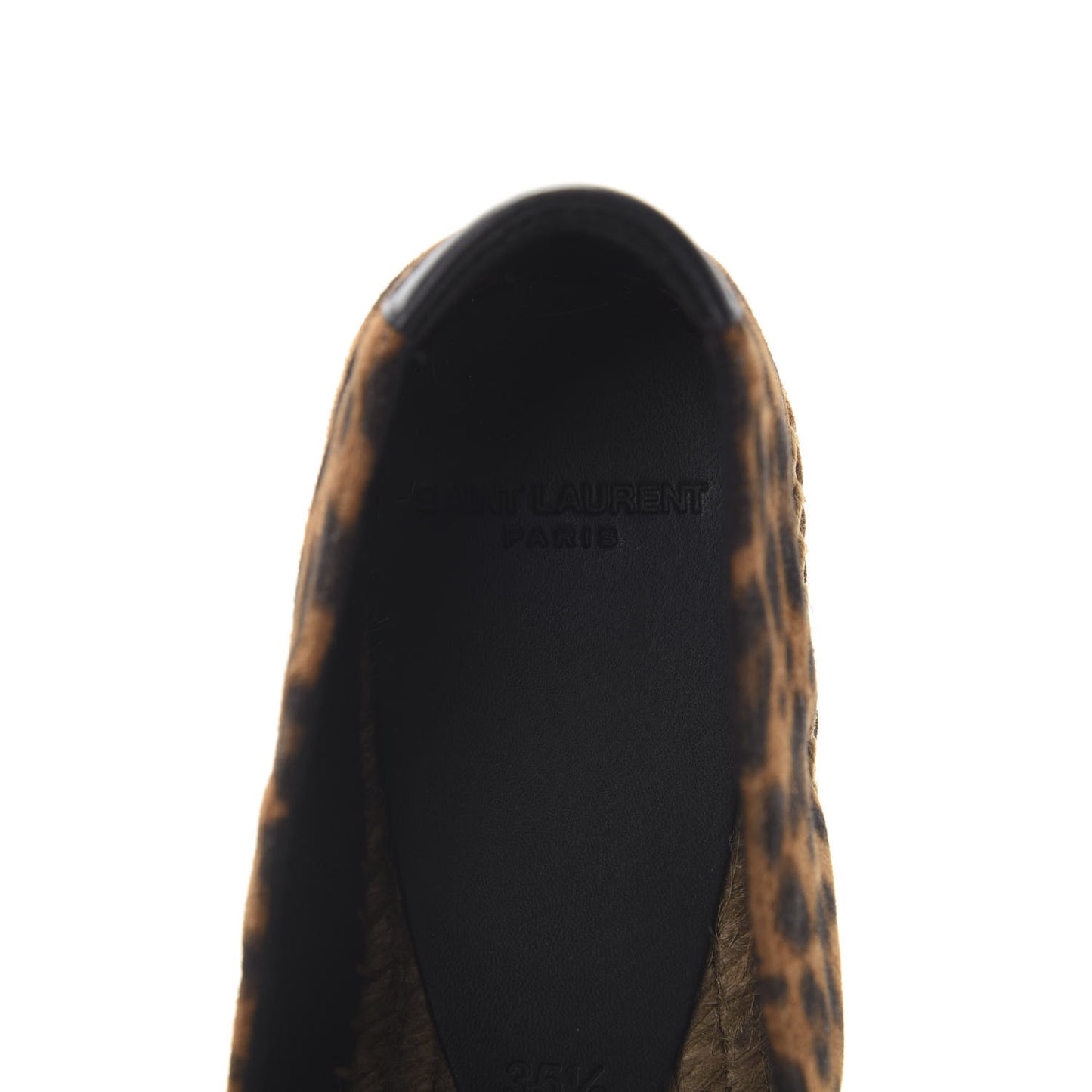 Suede Leopard Print Espadrilles 35.5