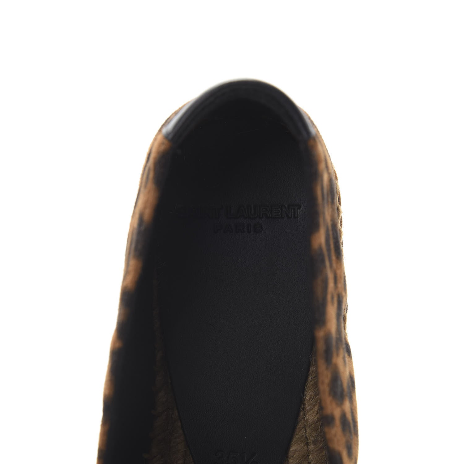 Saint Laurent Suede Leopard Print Espadrilles 35.5 7 of 9