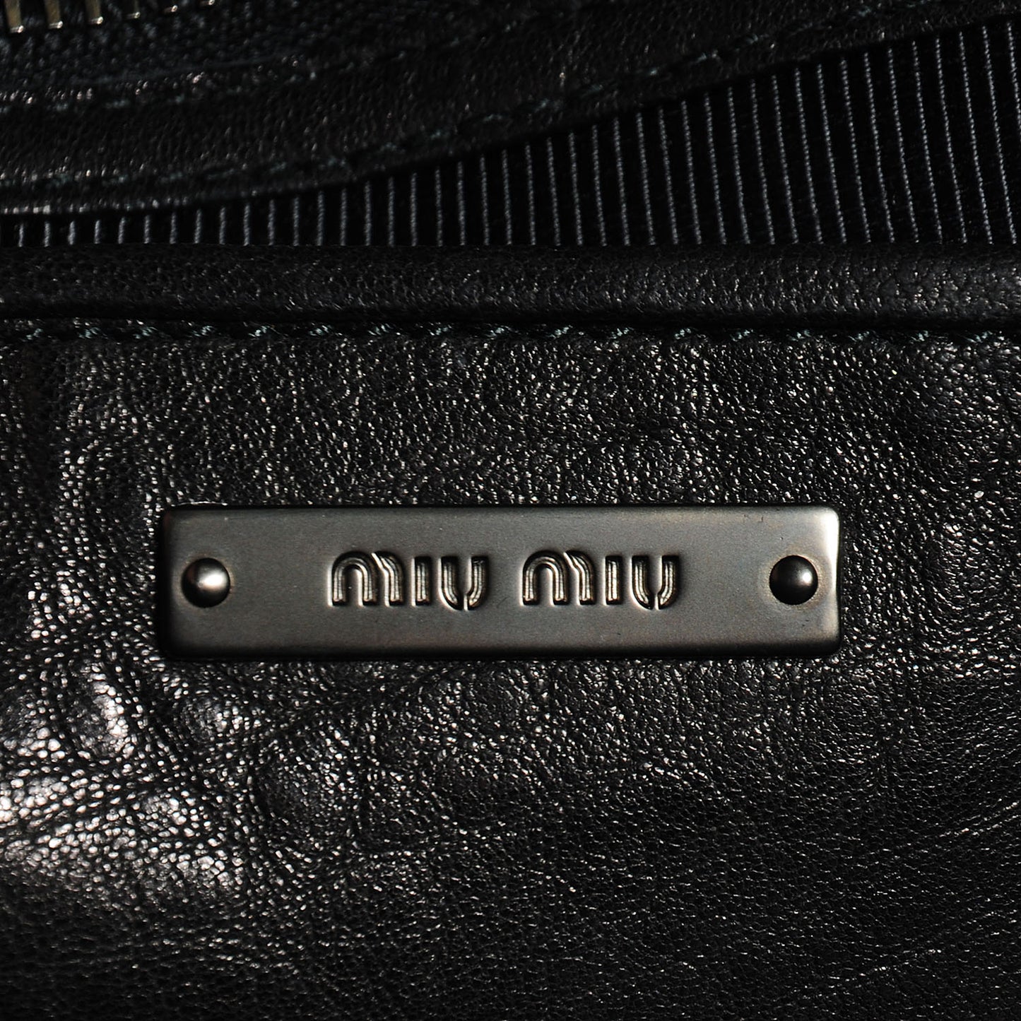 Nappa Monk Leather Bow Double Handle Satchel Nero Black