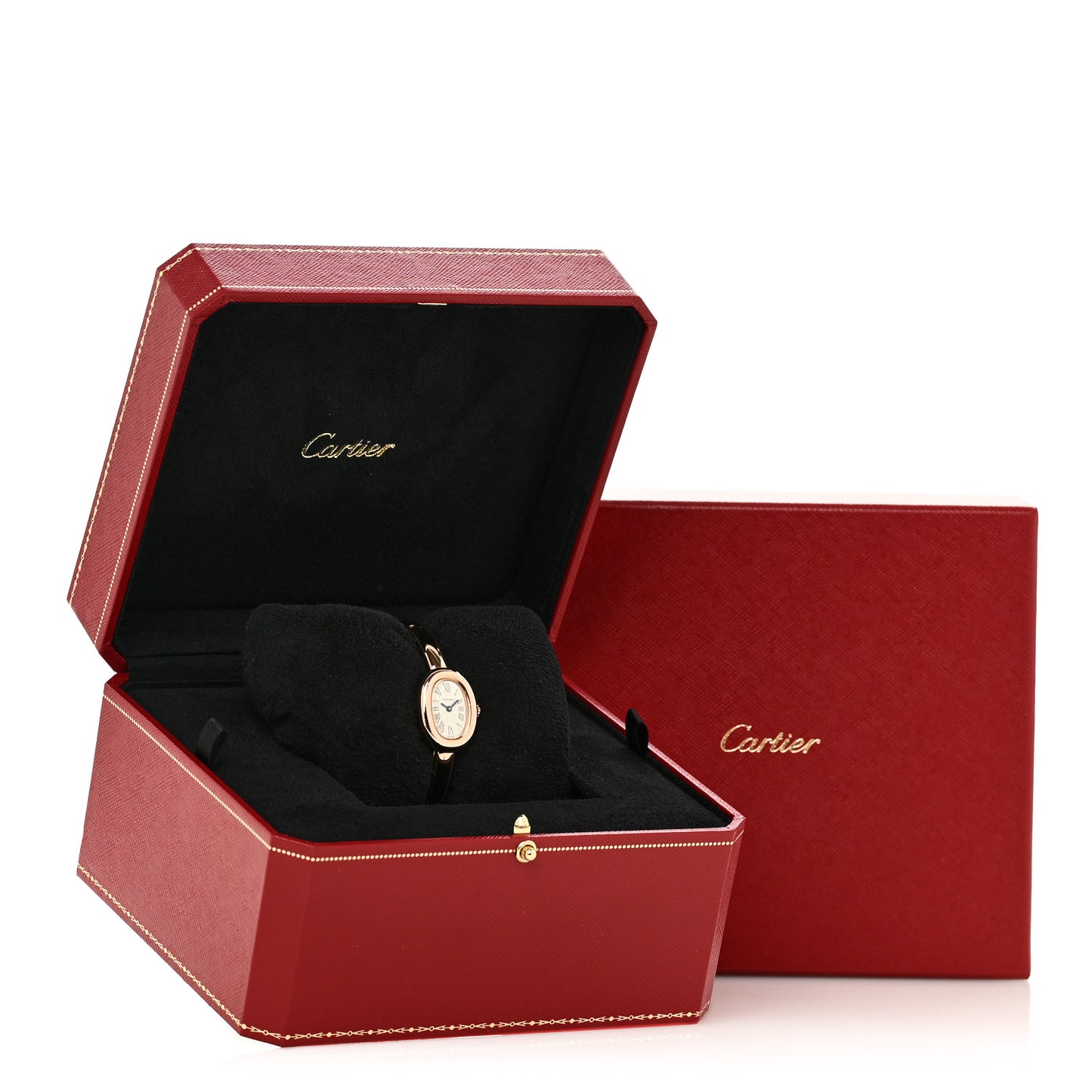18K Pink Gold 19mm Baignoire Quartz Watch 15