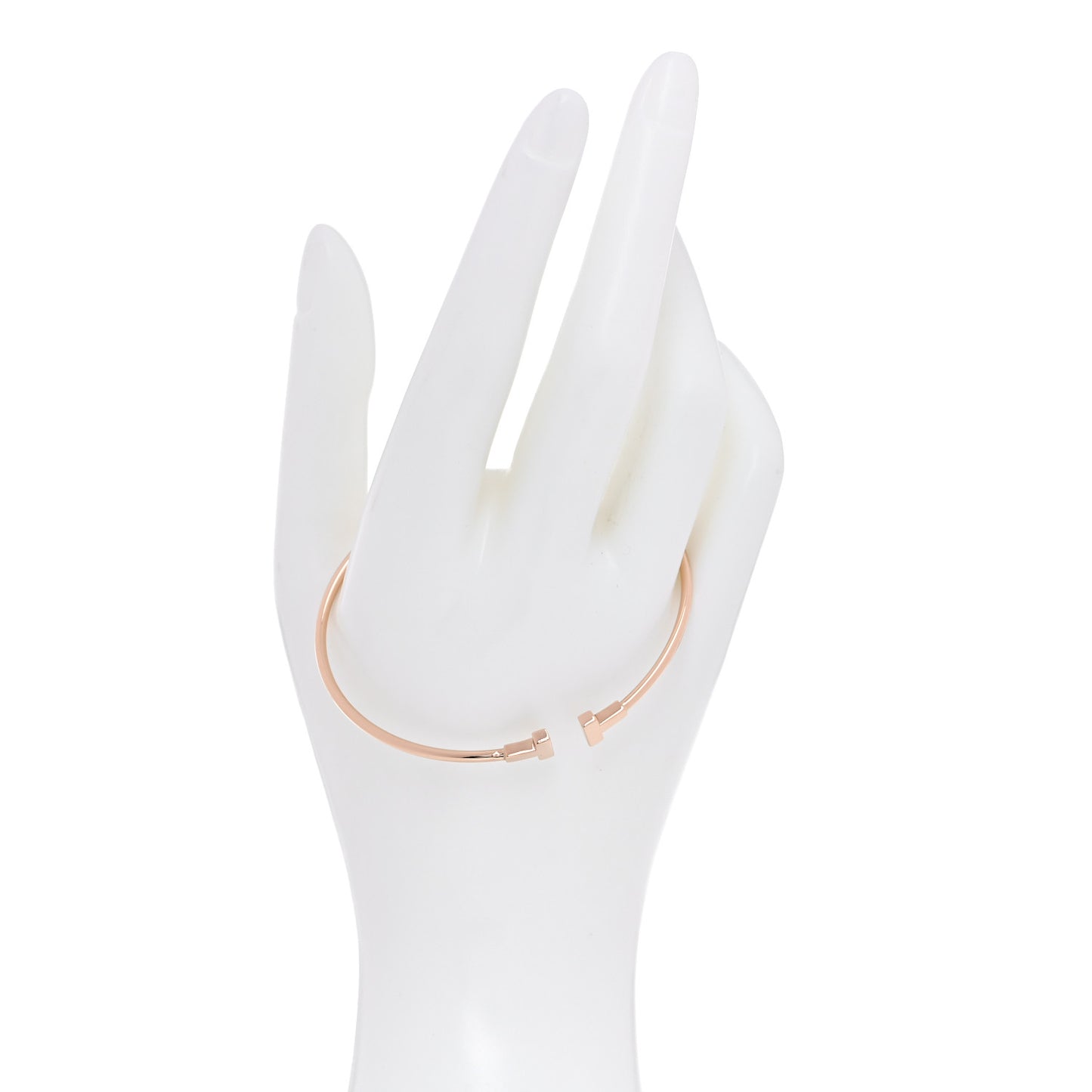 18K Rose Gold Narrow T Wire Bracelet