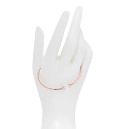 Tiffany 18K Rose Gold Narrow T Wire Bracelet 2 of 4