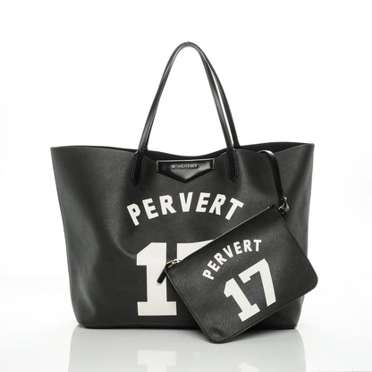 Givenchy Textured Coated Canvas Print Large Antigona Tote Black 3 of 11