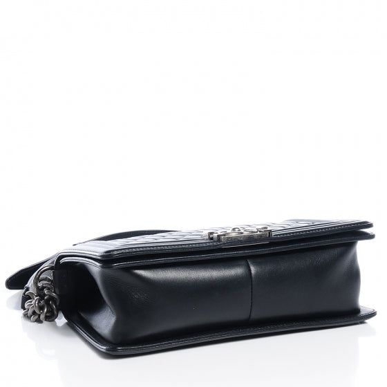 Chanel Metallic Calfskin Quilted Medium Boy Flap Black 6 of 19