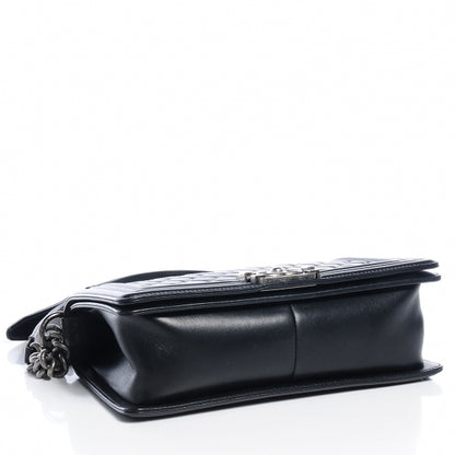 Chanel Metallic Calfskin Quilted Medium Boy Flap Black 6 of 19