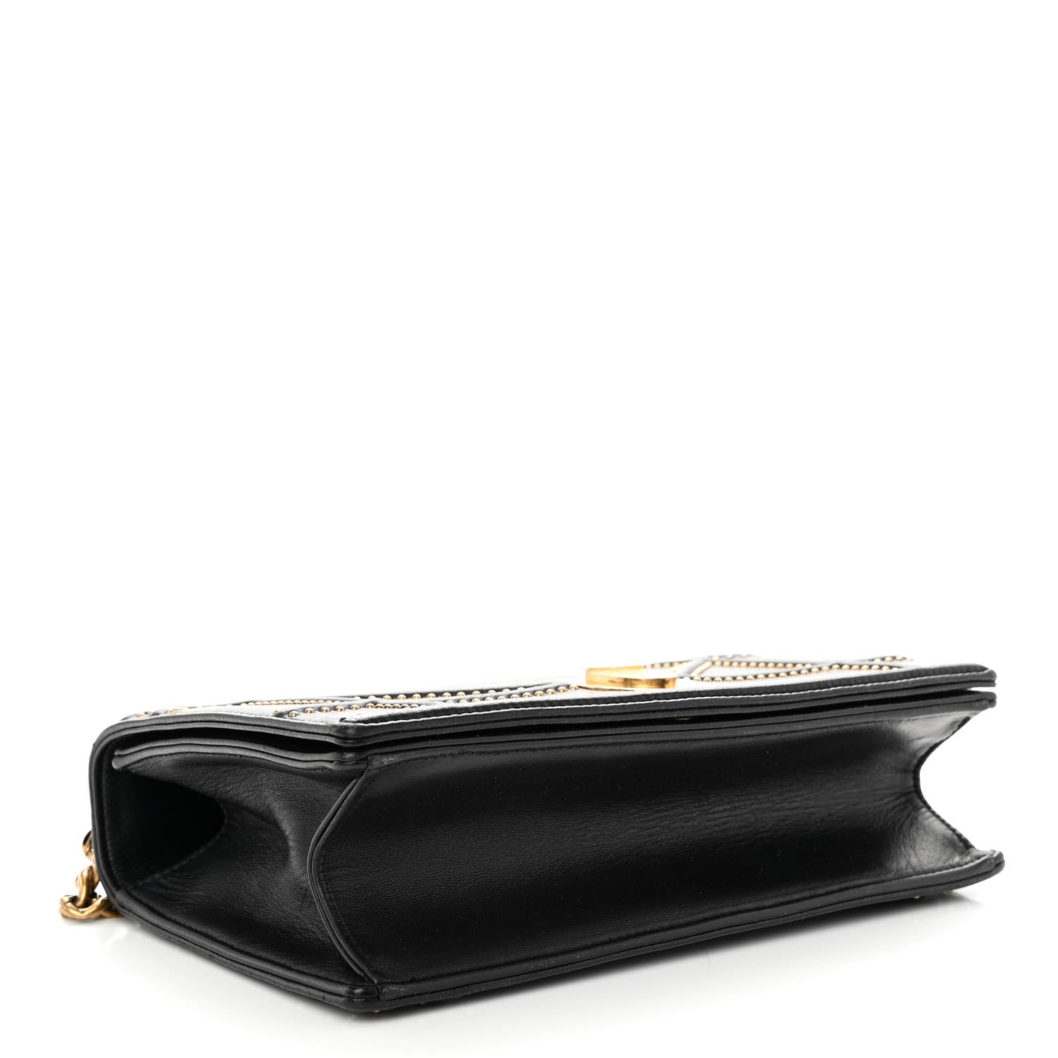 Christian Dior Lambskin Studded Medium Diorama Flap Bag Black 4 of 9