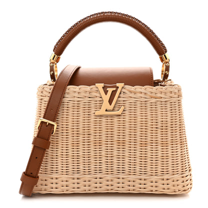 Louis Vuitton Rattan Calfskin Capucines BB Tan 1 of 10