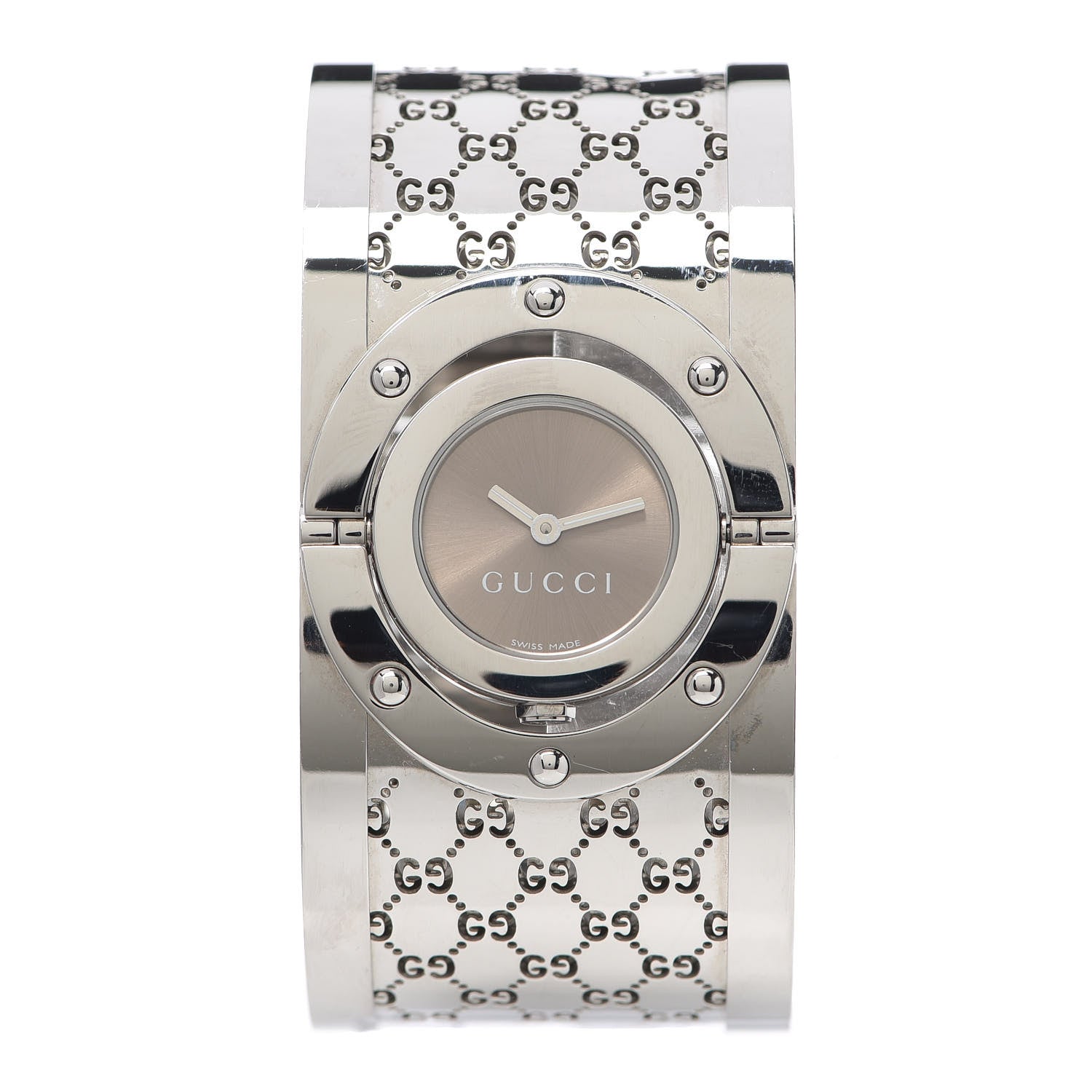Gucci Stainless Steel 33mm Twirl Quartz Watch Brown 1 of 6