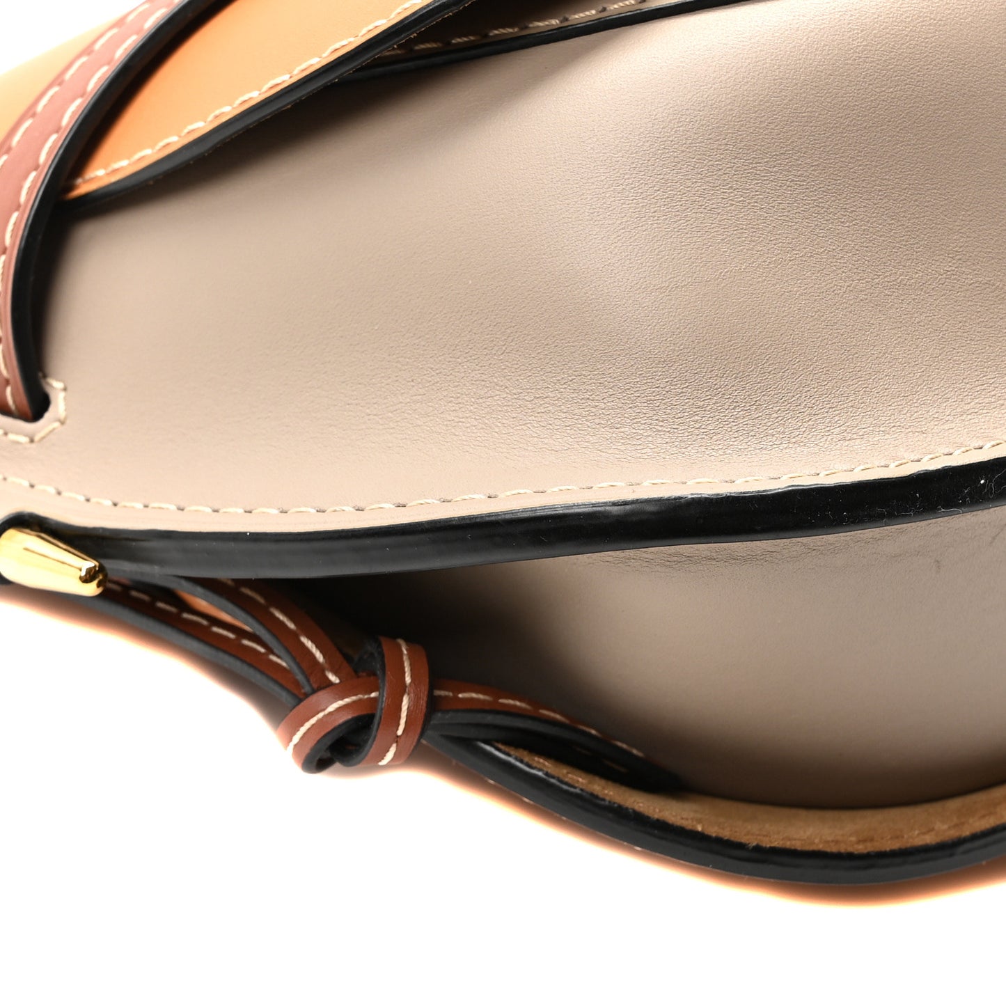 Calfskin Small Gate Crossbody Bag Amber Light Grey Rust