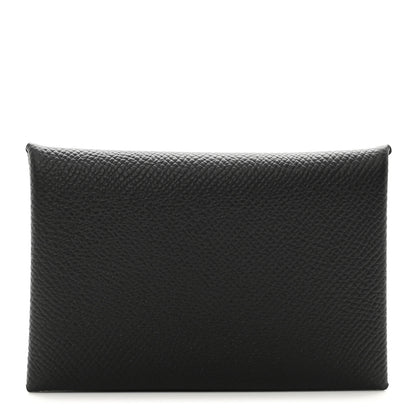 Hermes Epsom Calvi Card Case Black 1 of 7