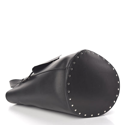 Celine Natural Calfskin Biker Bucket Shoulder Bag Black Sunflower 4 of 9