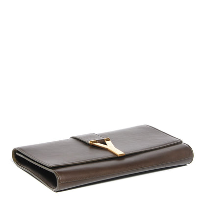 Saint Laurent Calfskin Classic Y Clutch Brown 4 of 8
