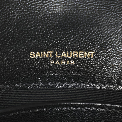 Saint Laurent Lambskin Chevron Quilted Mini Loulou Black 7 of 11