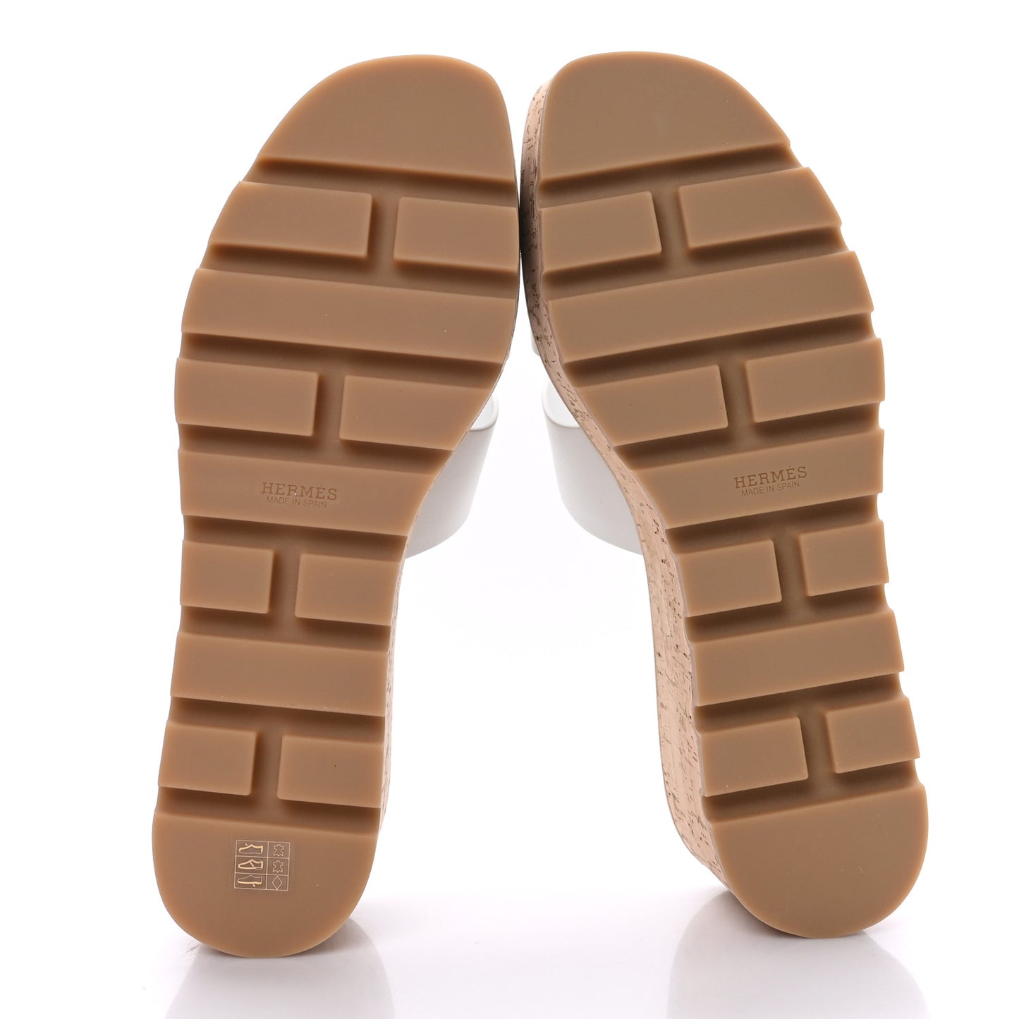 Calfskin Cork Eze 30 Sandals 41 White