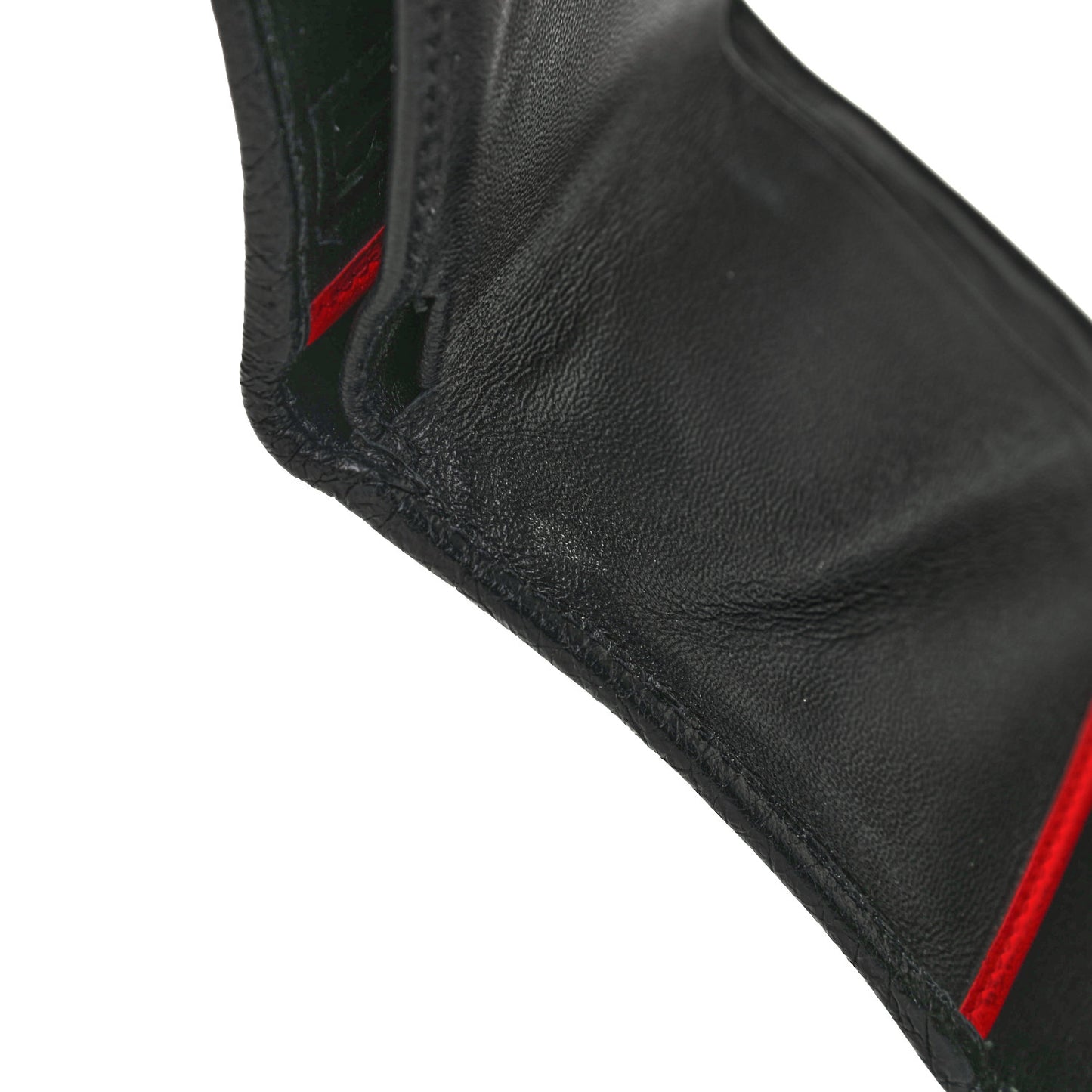 Agneau Compact Wallet Rouge Vif Black