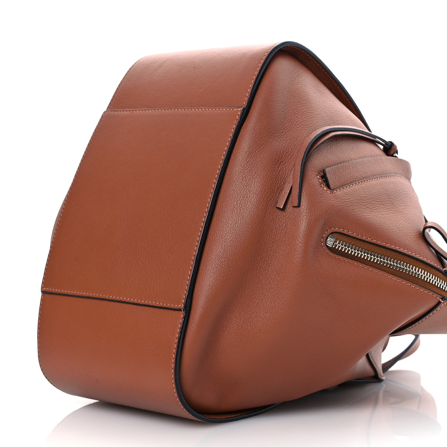 Grained Calfskin Small Hammock Shoulder Bag Tan