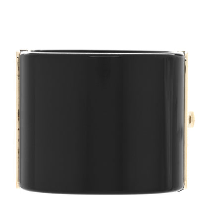 Chanel Resin Lambskin CC Cuff Black 3 of 5