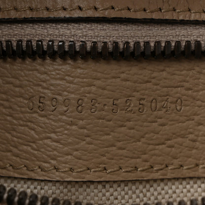 Gucci GG Supreme Monogram Textured Dollar Calfskin Small Retro Interlocking G Tote Bag Beige Mystic White Oatmeal 7 of 11