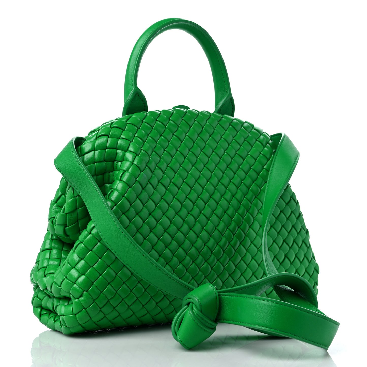 Nappa Intrecciato Small Handle Bag Parakeet