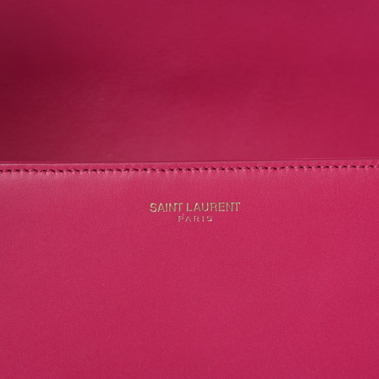 Saint Laurent Smooth Calfskin Small Classic Monogram Universite Bag Fuchsia 9 of 11