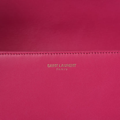Saint Laurent Smooth Calfskin Small Classic Monogram Universite Bag Fuchsia 9 of 11