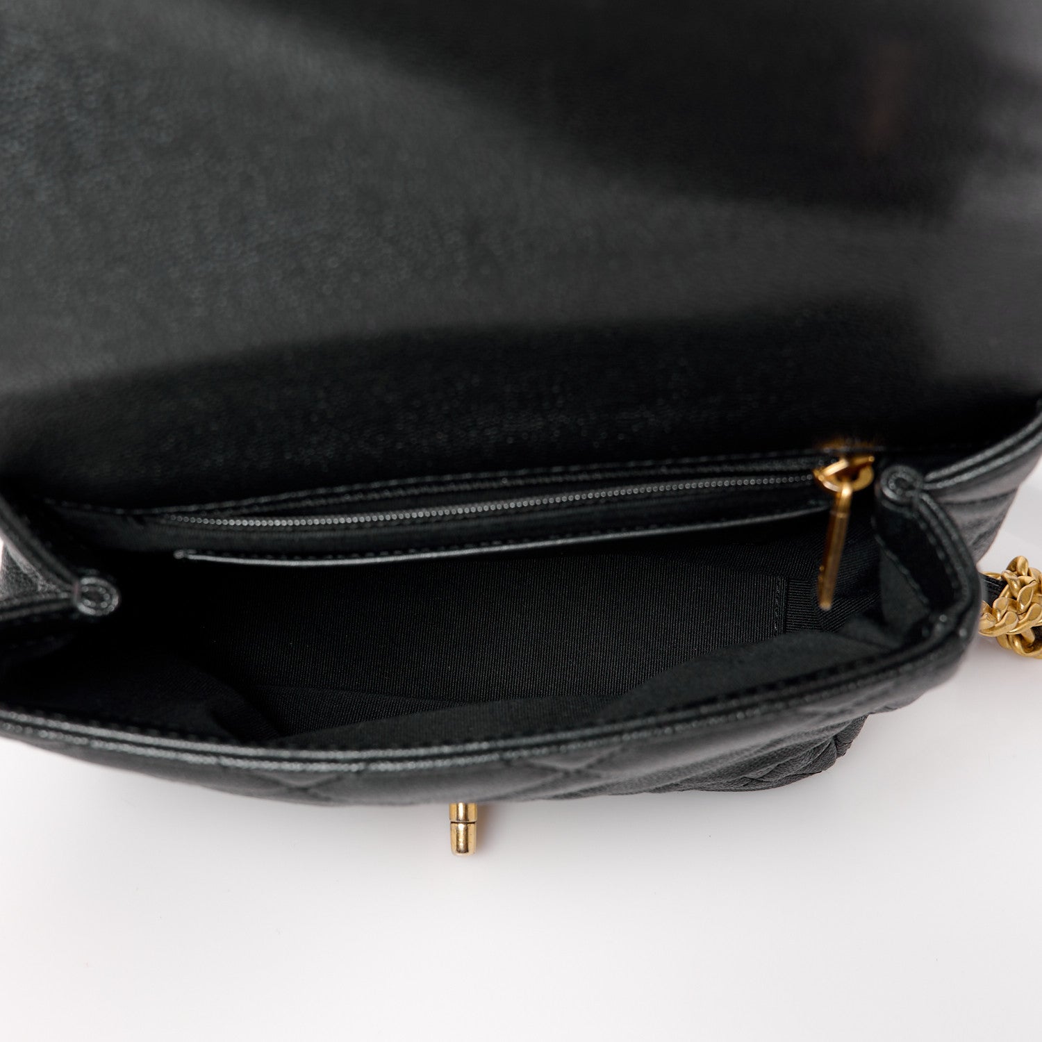 Chanel Shiny Caviar Quilted Mini Top Handle Flap Black 5 of 13