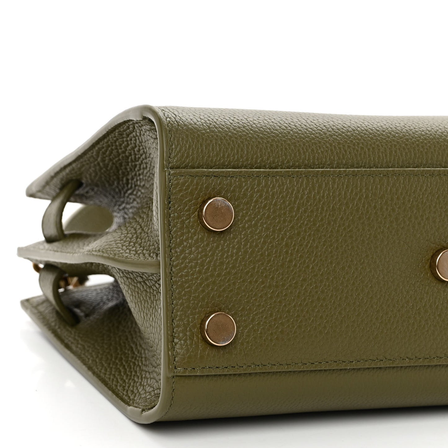 Grained Calfskin Nano Supple Sac De Jour Green