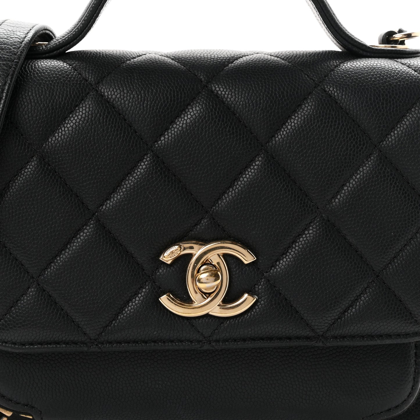 Caviar Quilted Small Business Affinity Flap Black