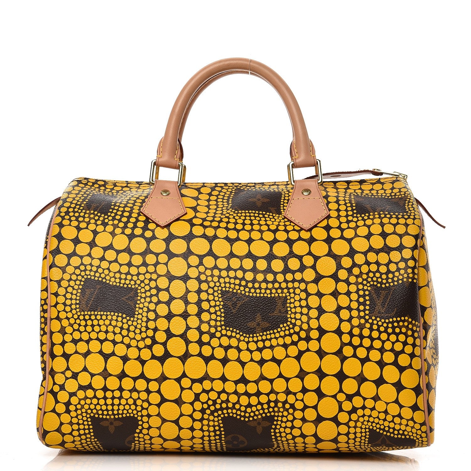 Louis Vuitton Monogram Kusama Town Speedy 30 Yellow 1 of 11