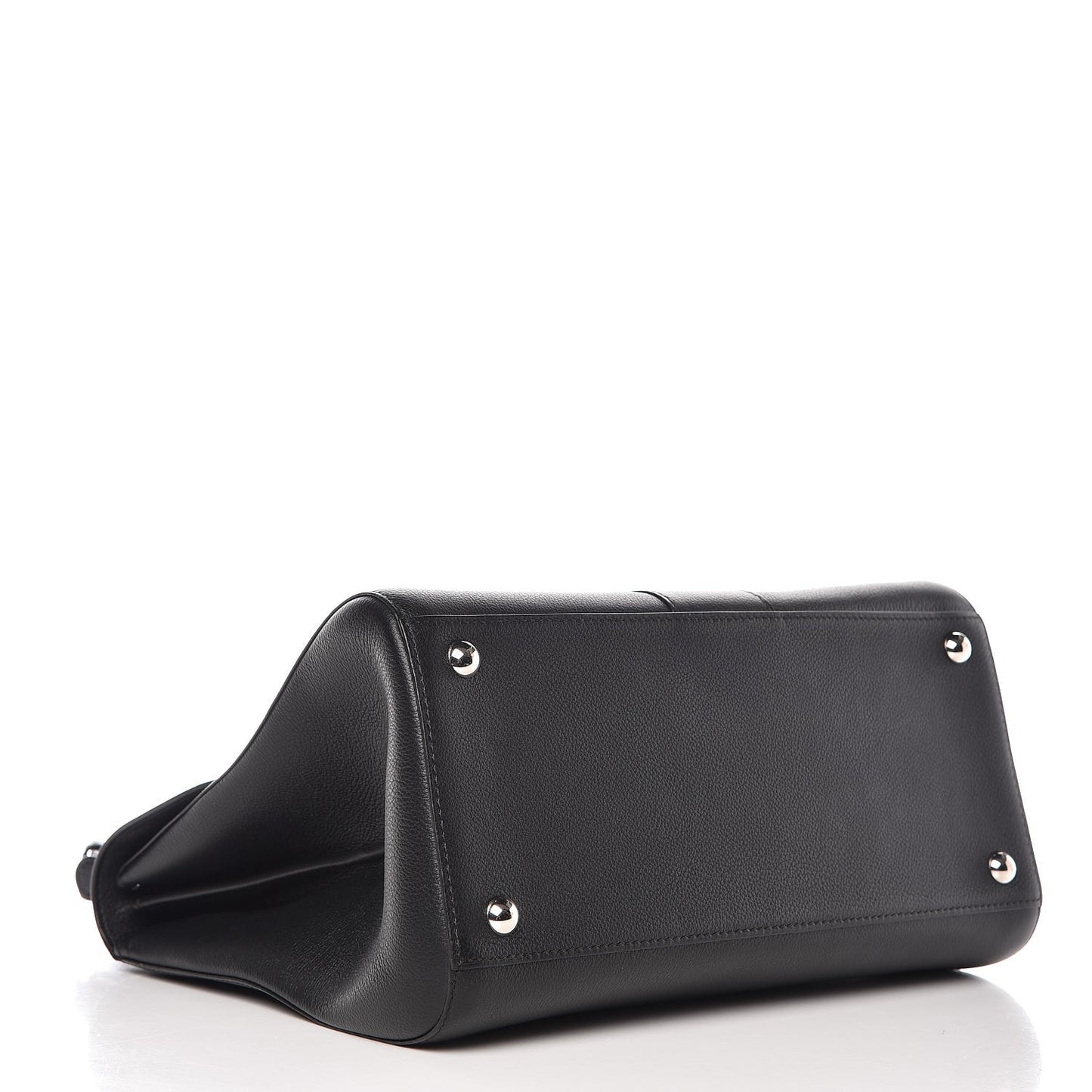 Grained Calfskin MM Brillant Satchel Black