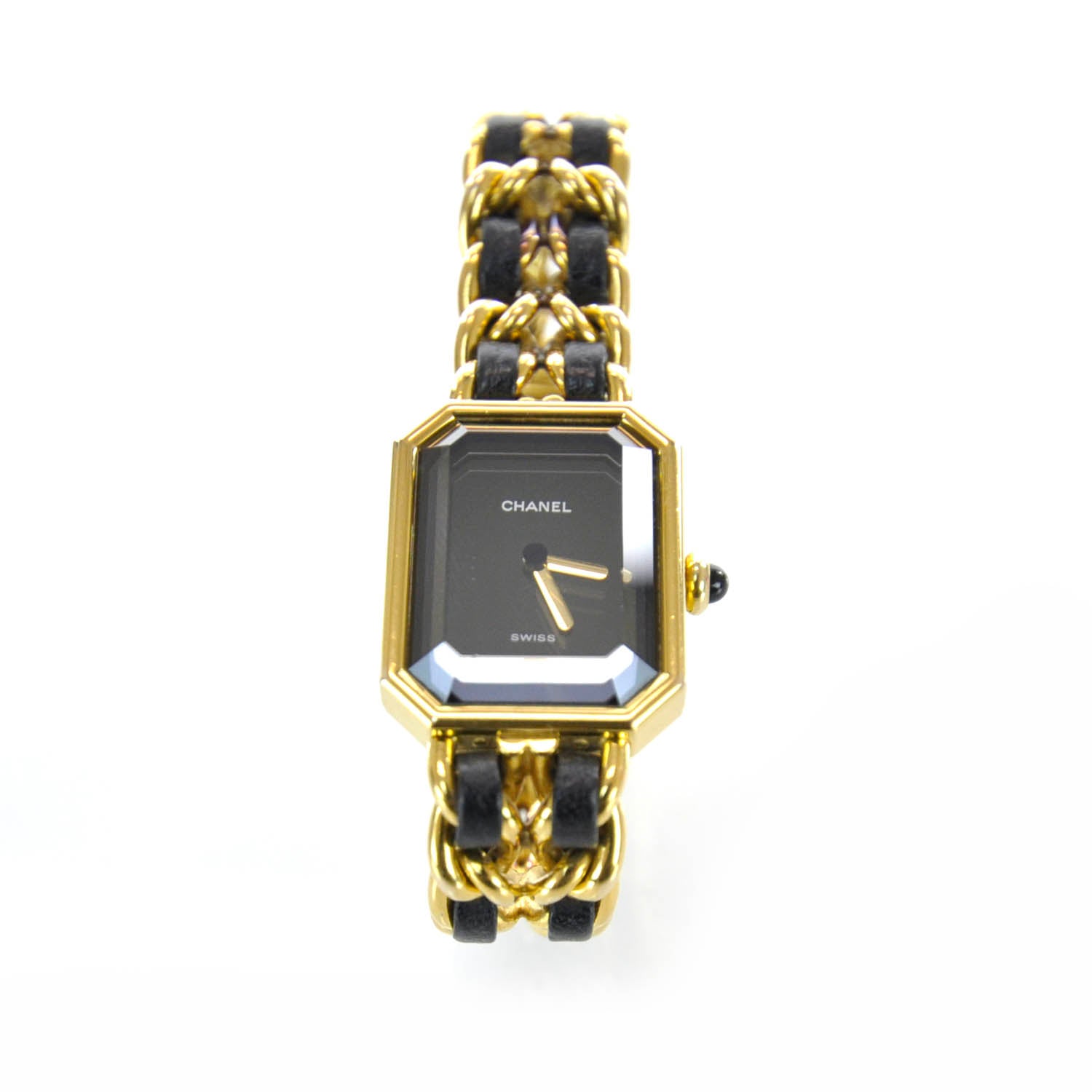 Chanel Stainless Steel Lambskin 20mm Chain Premiere Quartz Watch Gold M 1 of 5