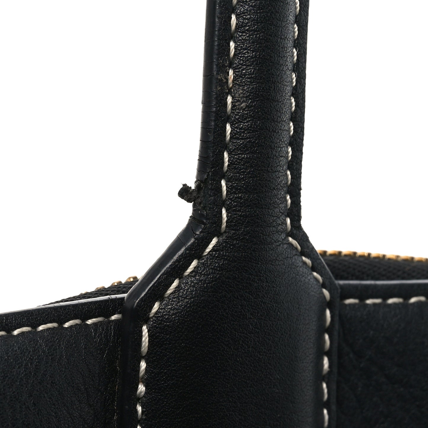 Calfskin Triple Zip Tote Black