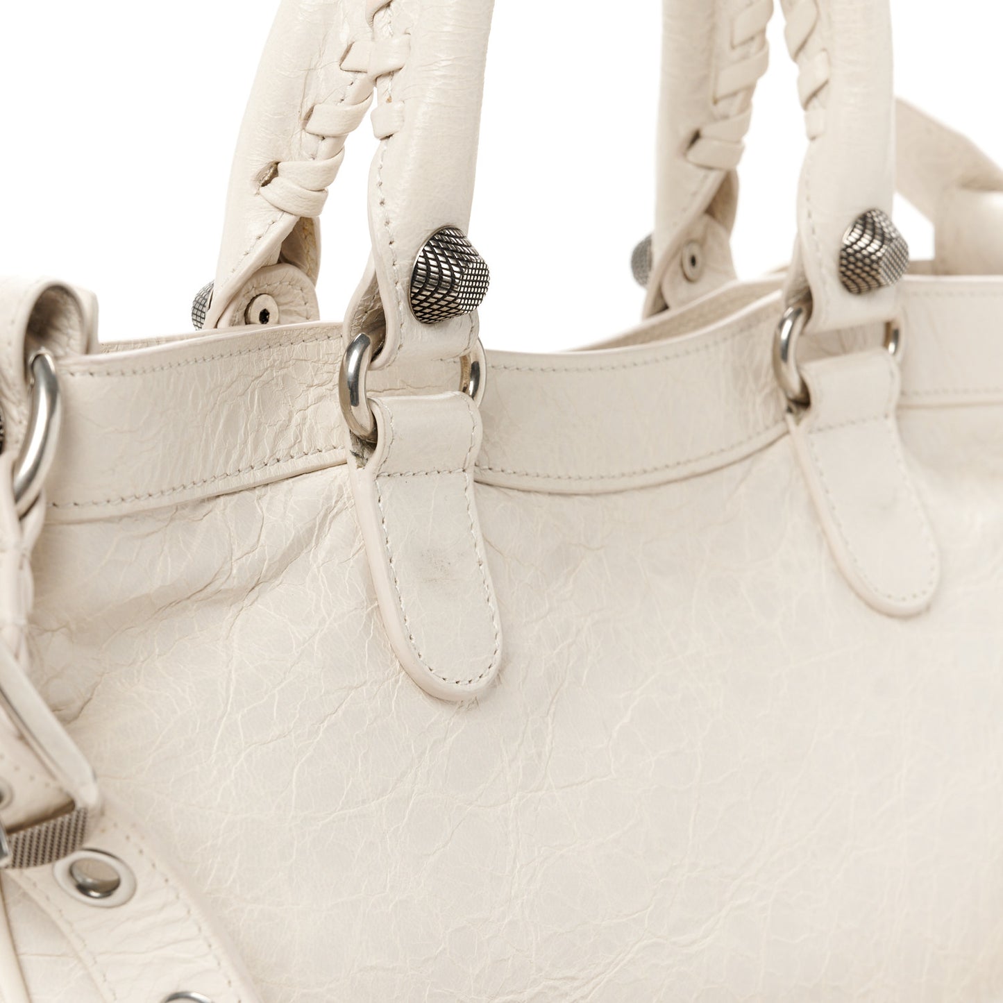 Agneau Arena Neo Cagole Medium Handbag White