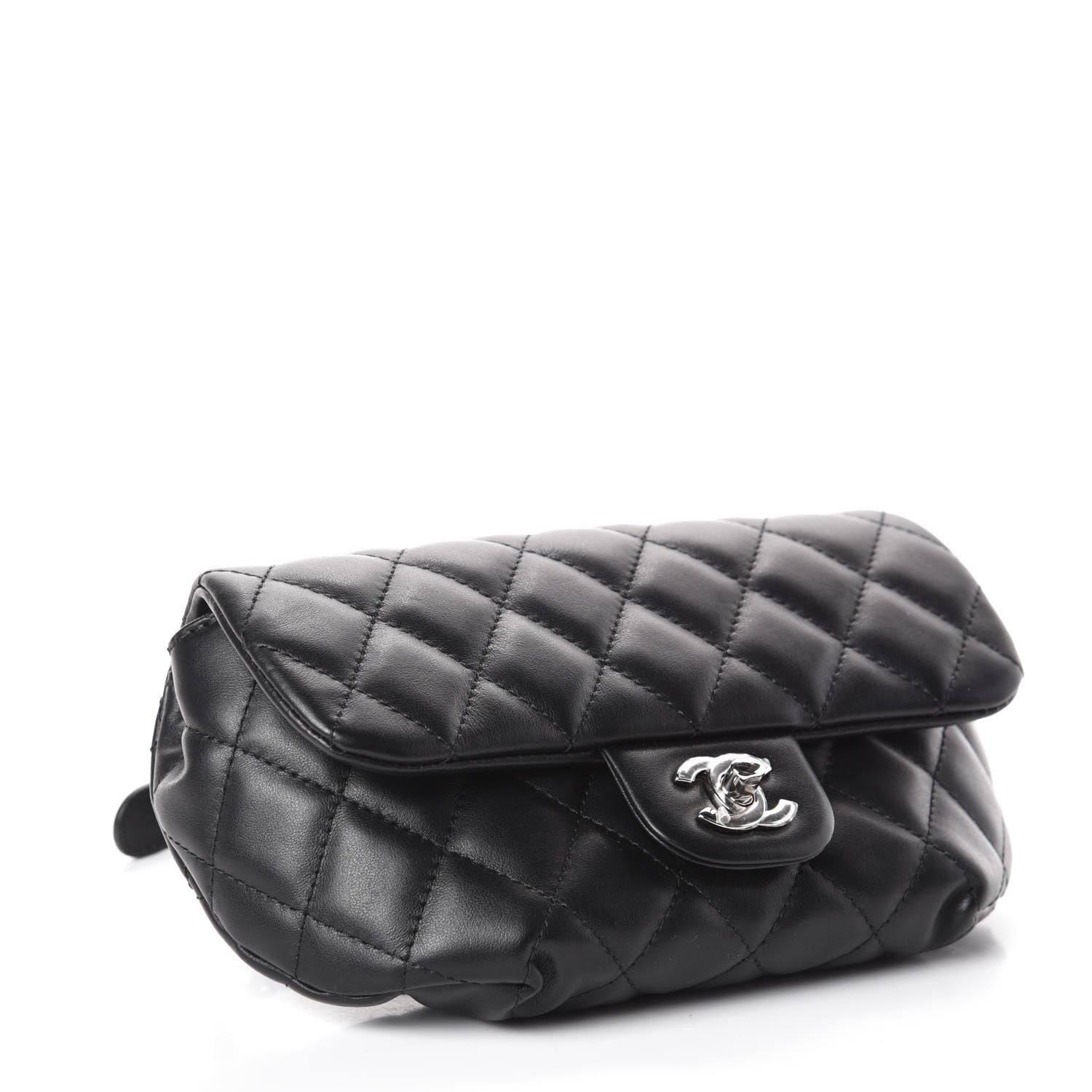 Chanel Calfskin Quilted CC Uniform Flap Belt Bag Black 4 of 9