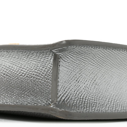 Celine Grained Calfskin Cartable Medium Briefcase Silver 9 of 9