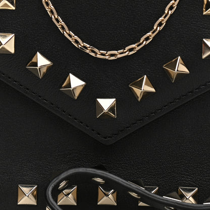 Valentino Garavani Calfskin Rockstud Phone Case With Chain Black 12 of 25