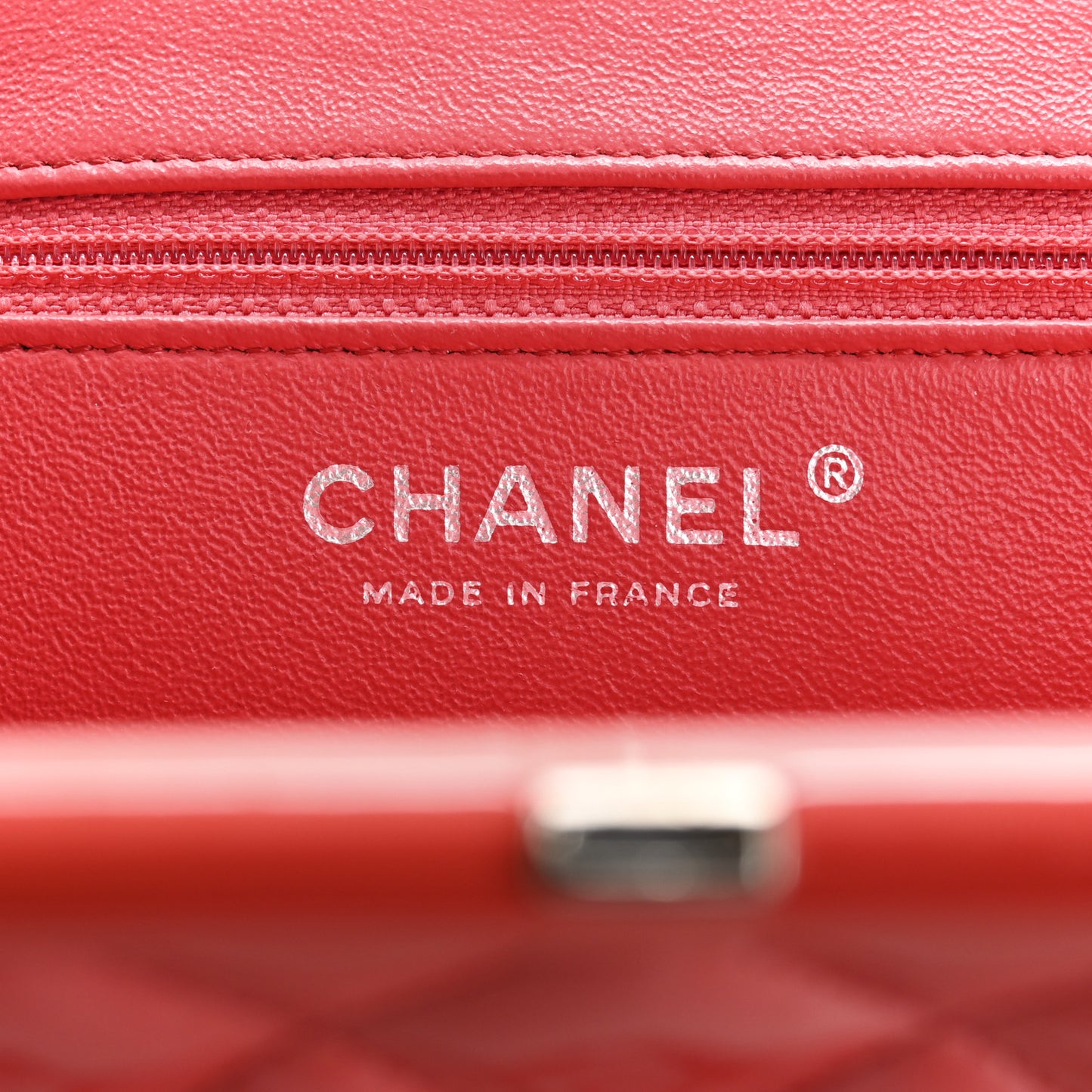 Patent Quilted Timeless Clutch Red