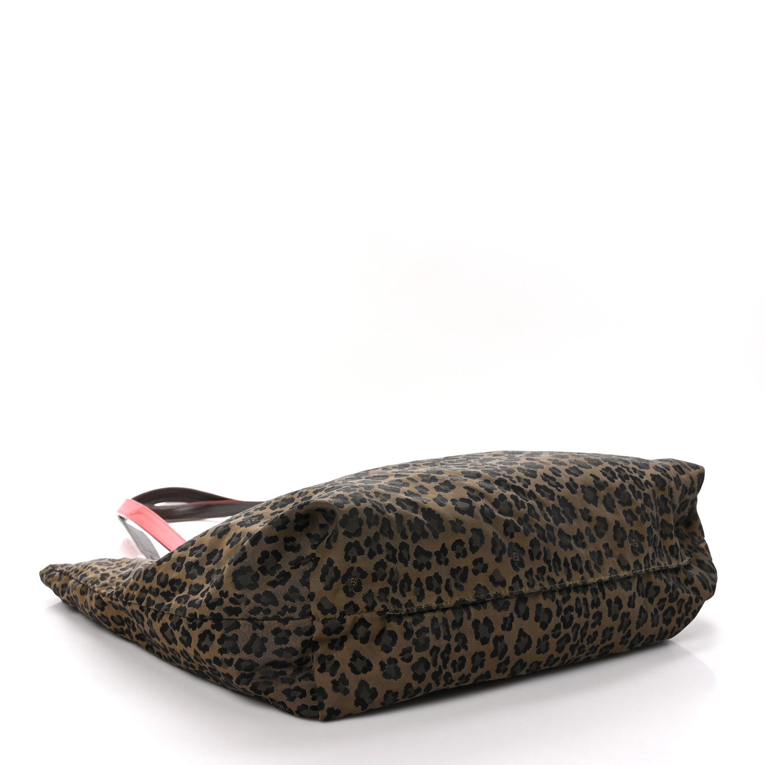 Fendi Zucca Leopard Print Reversible Shopping Tote Tobacco Brown Red 12 of 17
