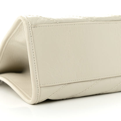 Saint Laurent Crinkled Calfskin Matelasse Monogram Large Niki Shopper Tote Cream Soft 10 of 11