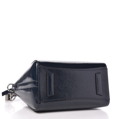 Givenchy Crinkled Patent Deerskin Small Antigona Deep Blue 4 of 10