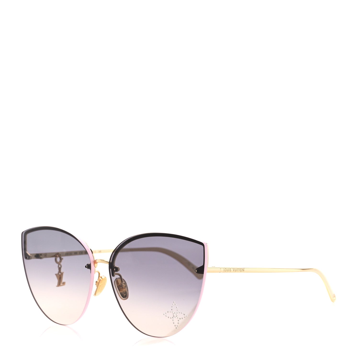 Louis Vuitton Metal LV Glam Cat Eye Sunglasses Z2012U Pink 1 of 8