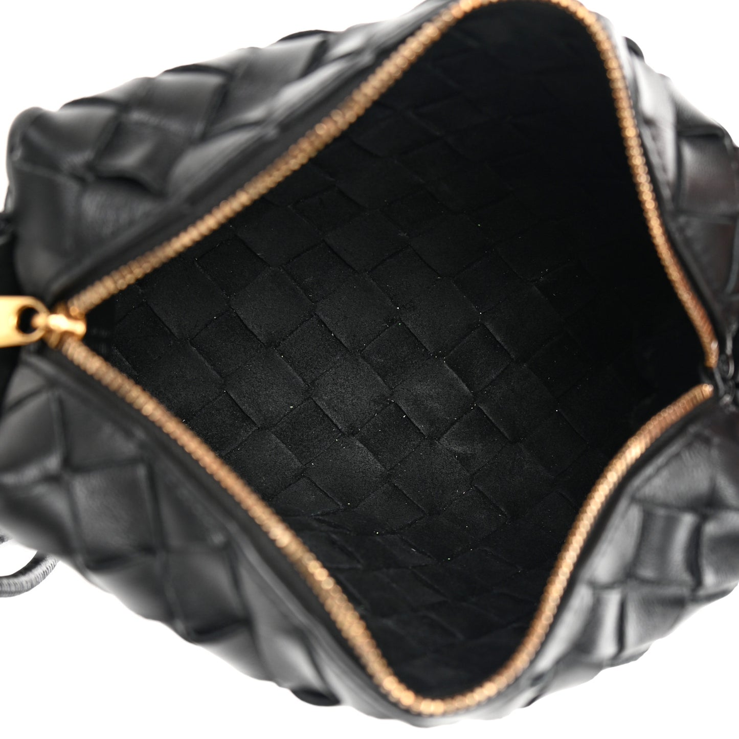 Nappa Intrecciato Mini Loop Camera Bag Black