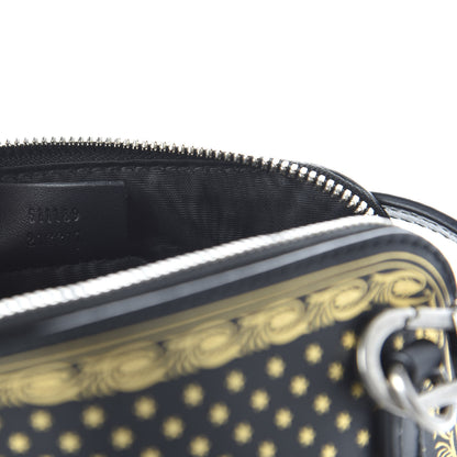 Gucci X SEGA Calfskin GUCCY Stars Mini Dome Shoulder Bag Black Gold 9 of 10